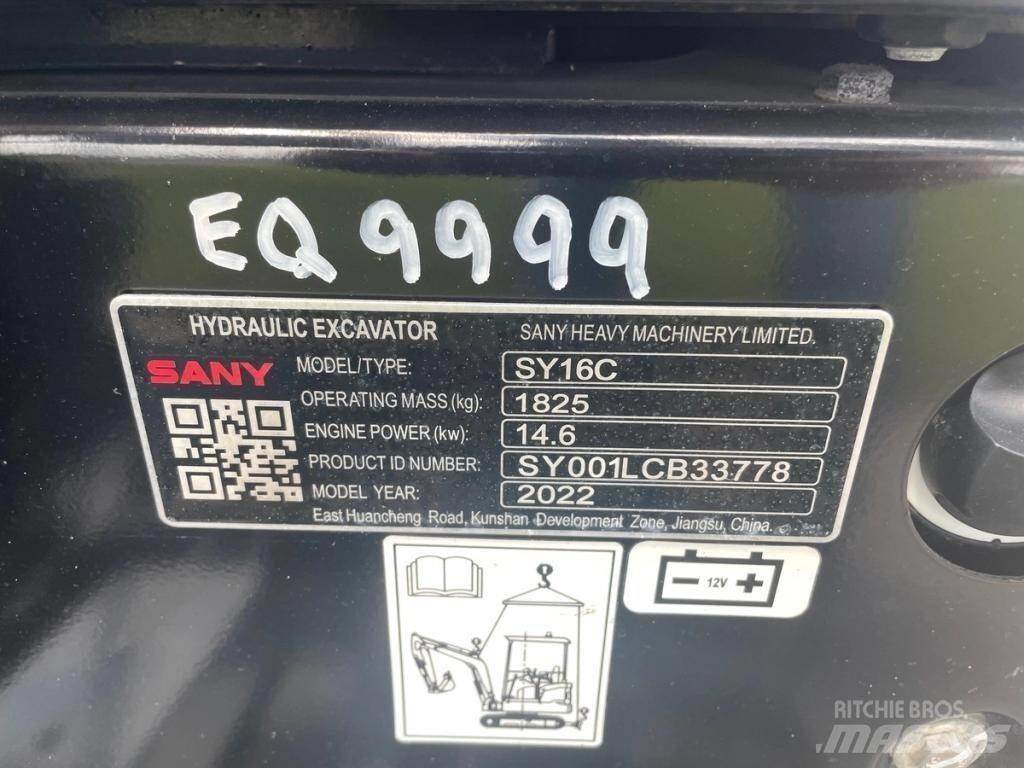 Sany SY16C Mini excavators < 7t