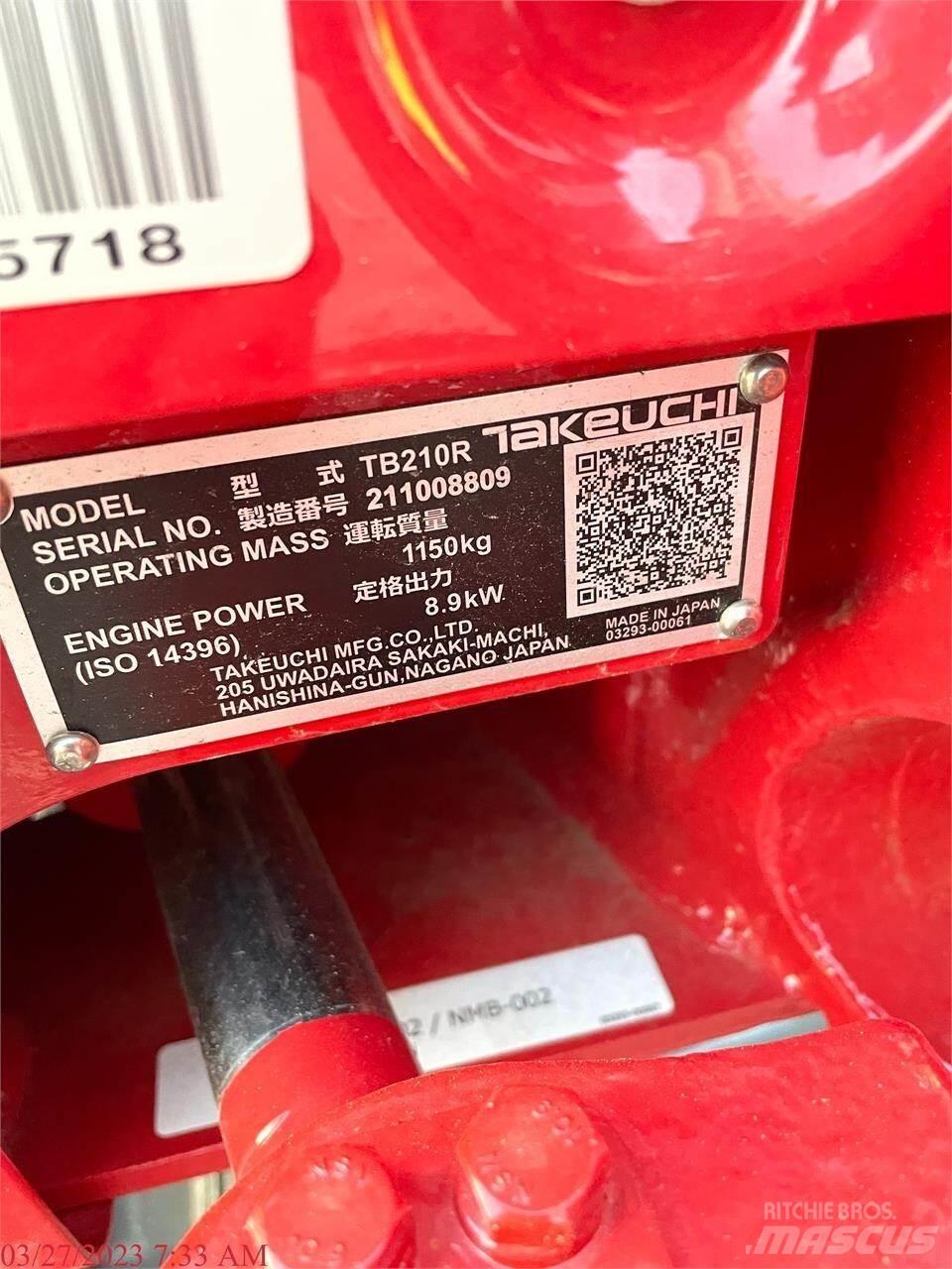 Takeuchi TB210R Mini excavators < 7t
