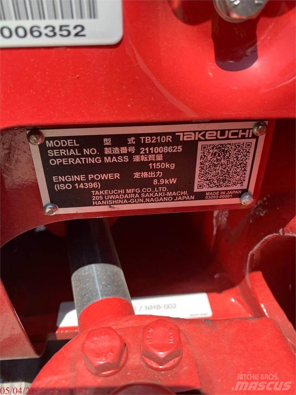 Takeuchi TB210R Mini excavators < 7t