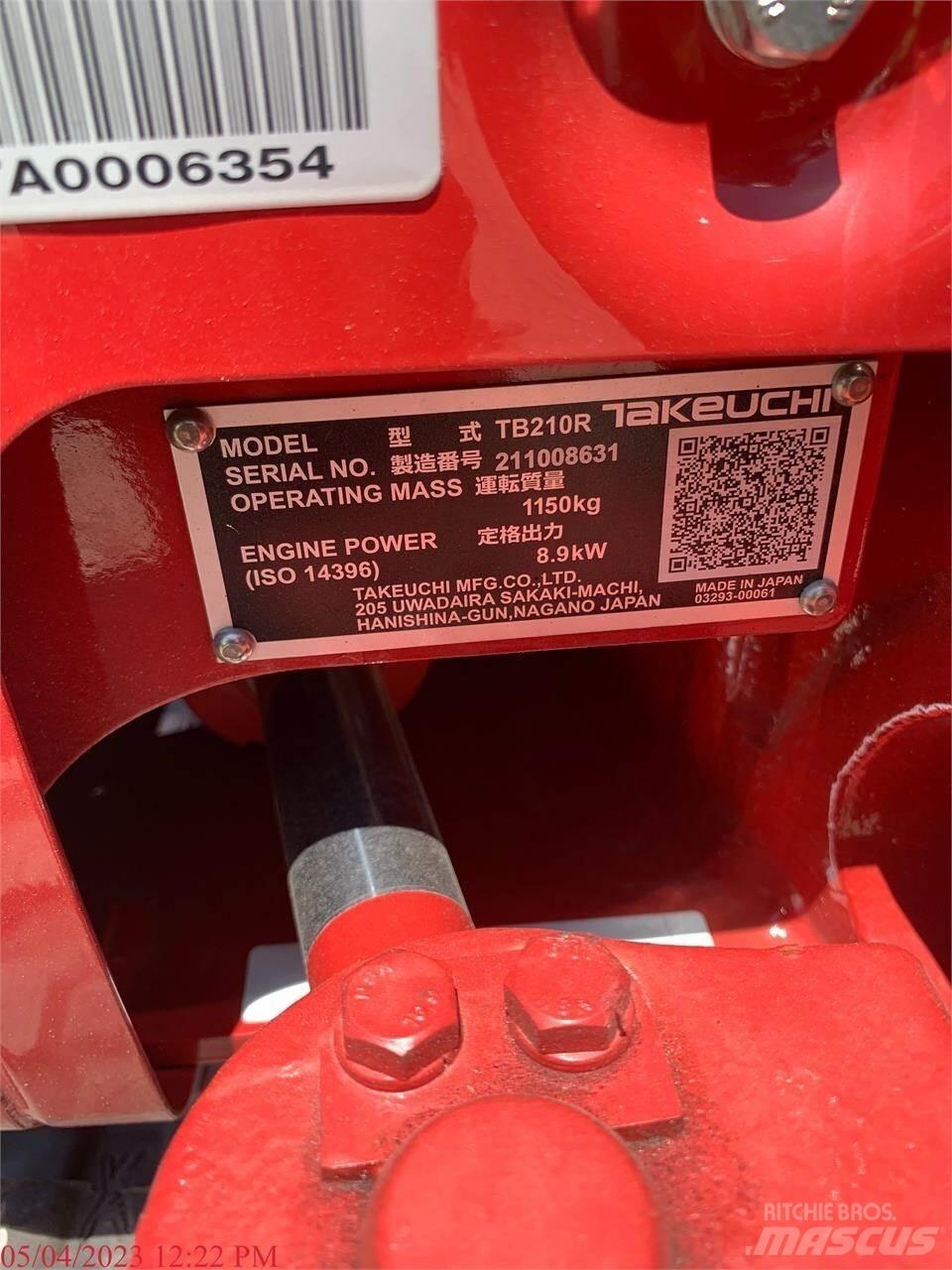 Takeuchi TB210R Mini excavators < 7t