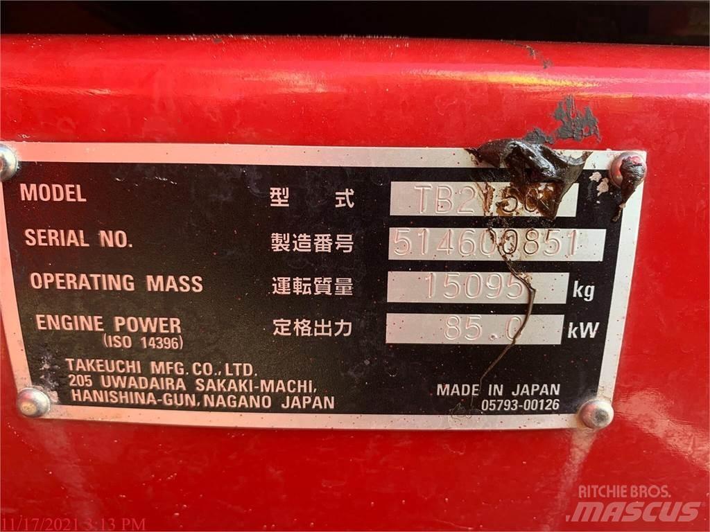 Takeuchi TB2150 Crawler excavators