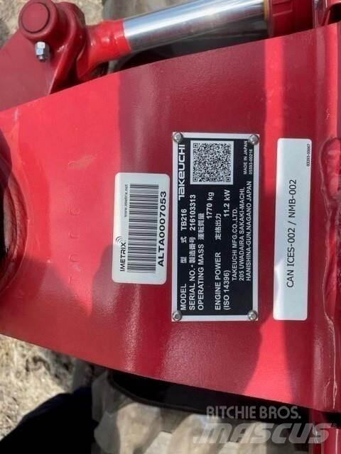 Takeuchi TB216 Mini excavators < 7t