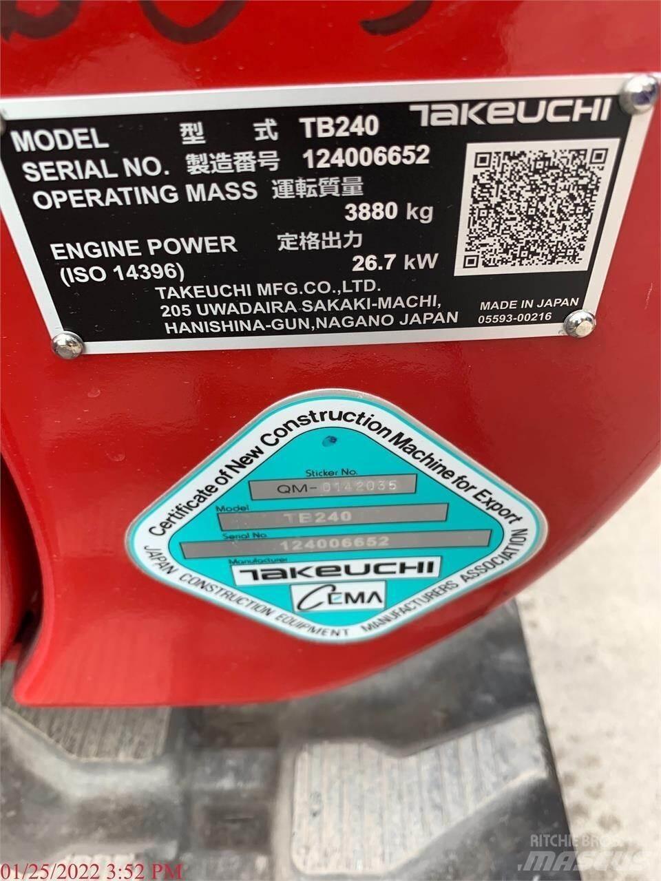 Takeuchi TB240 Mini excavators < 7t