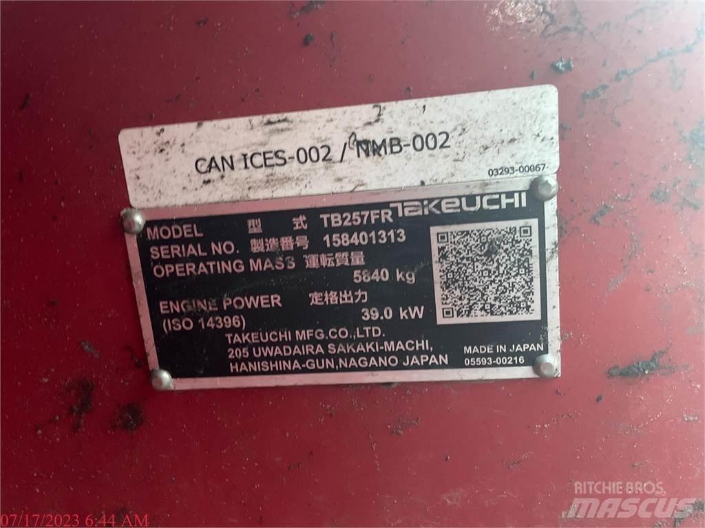 Takeuchi TB257FR Crawler excavators