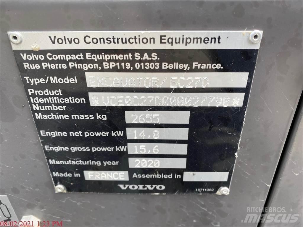 Volvo EC27D Mini excavators < 7t