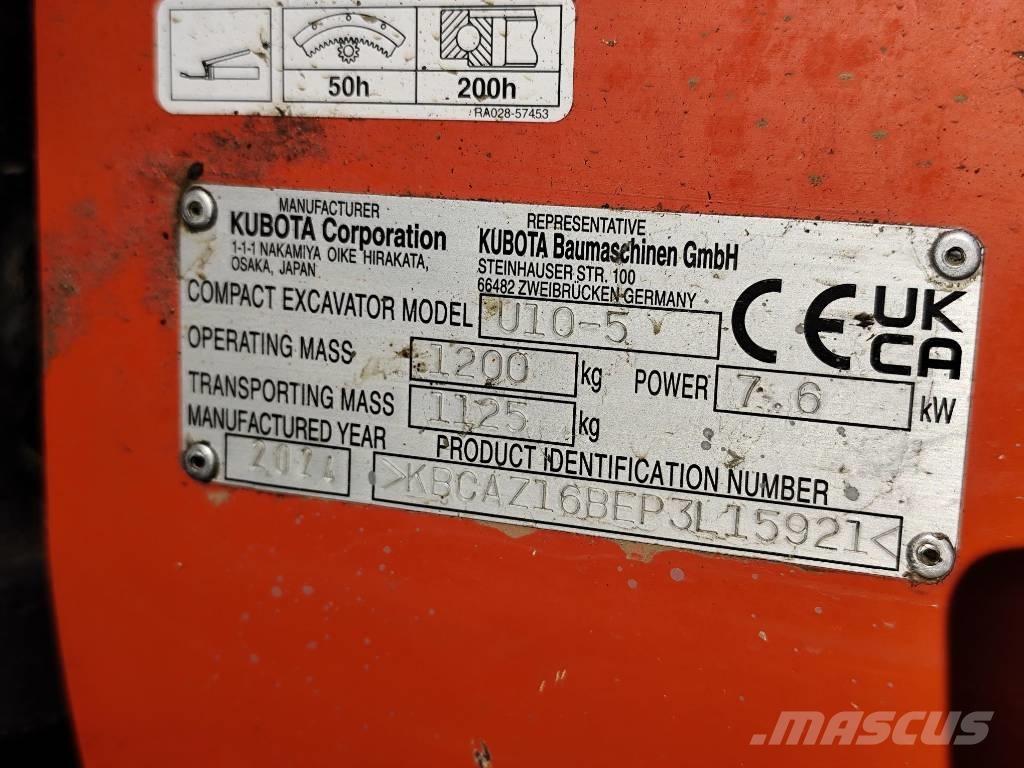 Kubota U 10-5 Mini excavators < 7t