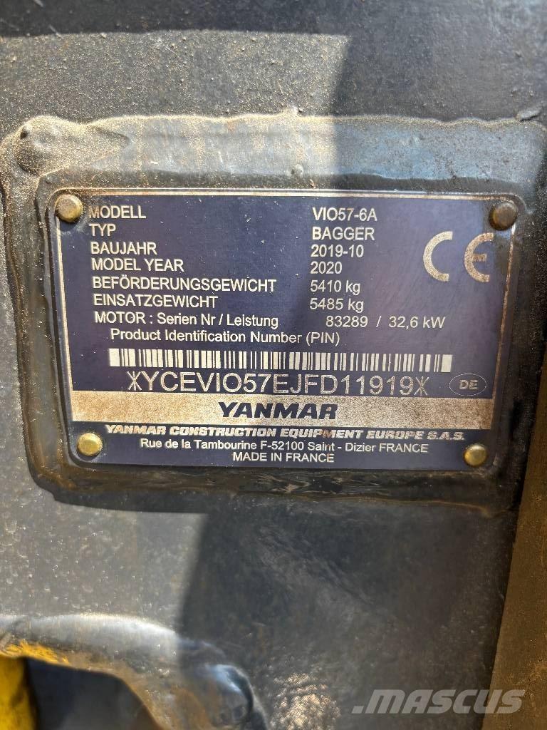Yanmar Vio 57 Mini excavators < 7t