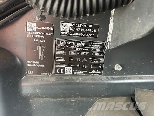 Linde E35L Electric forklift trucks