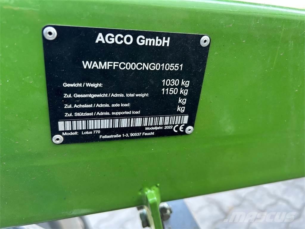 Fendt Lotus 770 Rakes and tedders