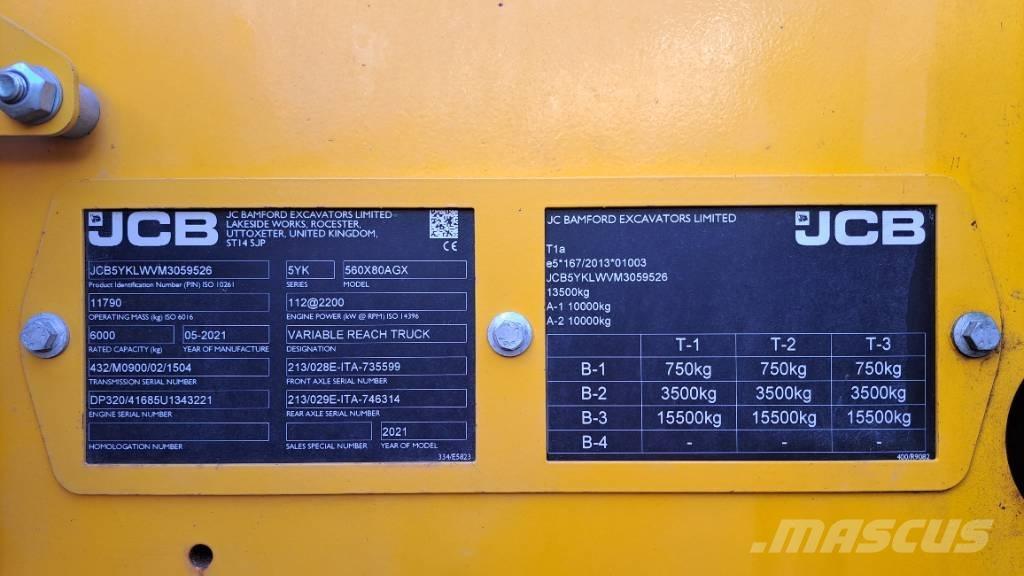 JCB 560-80 Agri Xtra Farming telehandlers