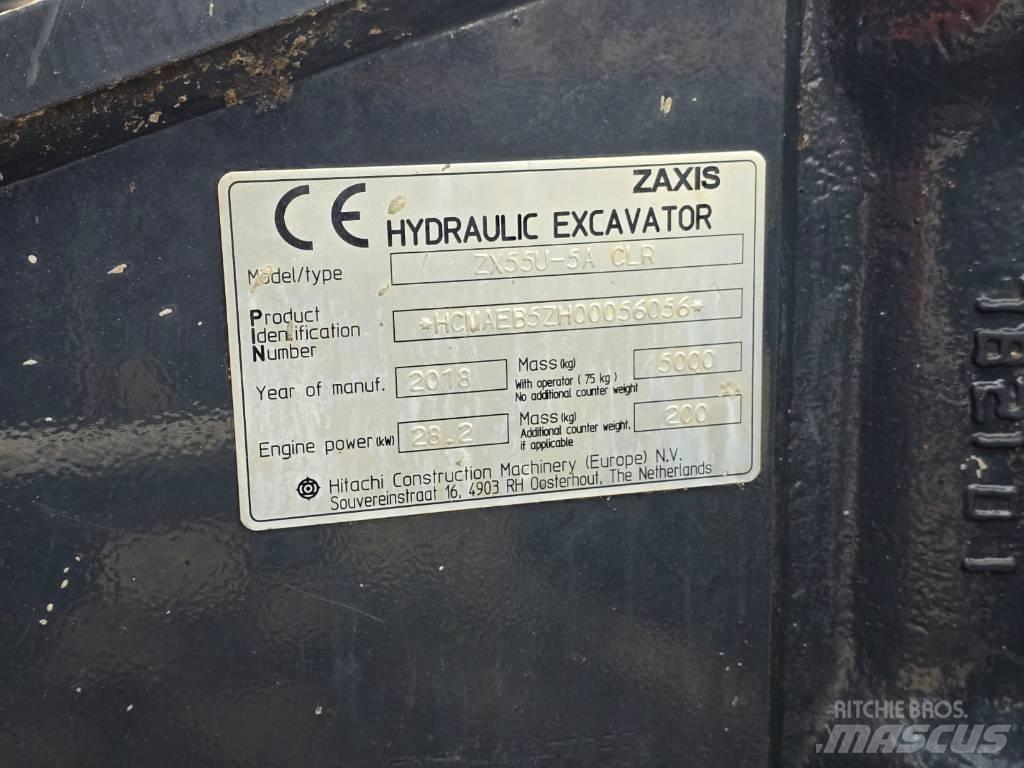 Hitachi ZX55U-5A CLR Mini excavators < 7t