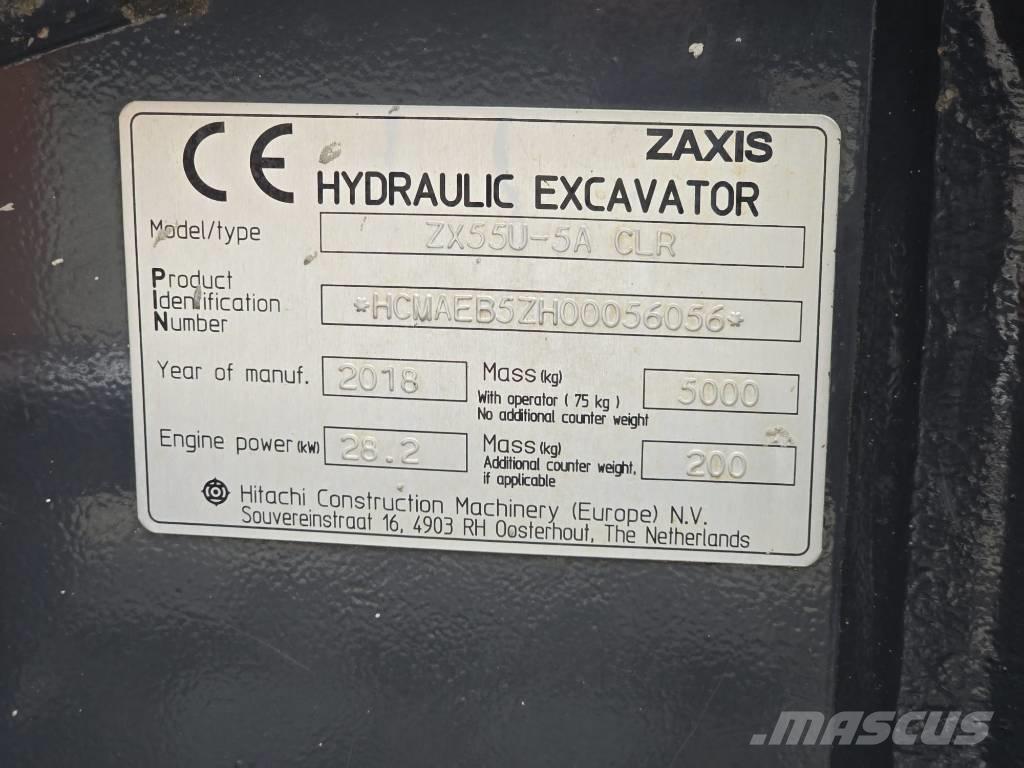 Hitachi ZX55U-5A CLR Mini excavators < 7t