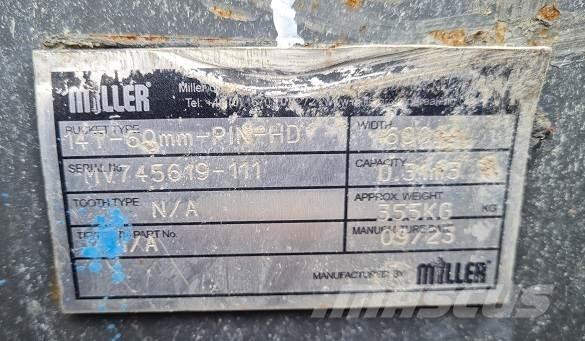  2' BUCKET, 60mm PINS Buckets