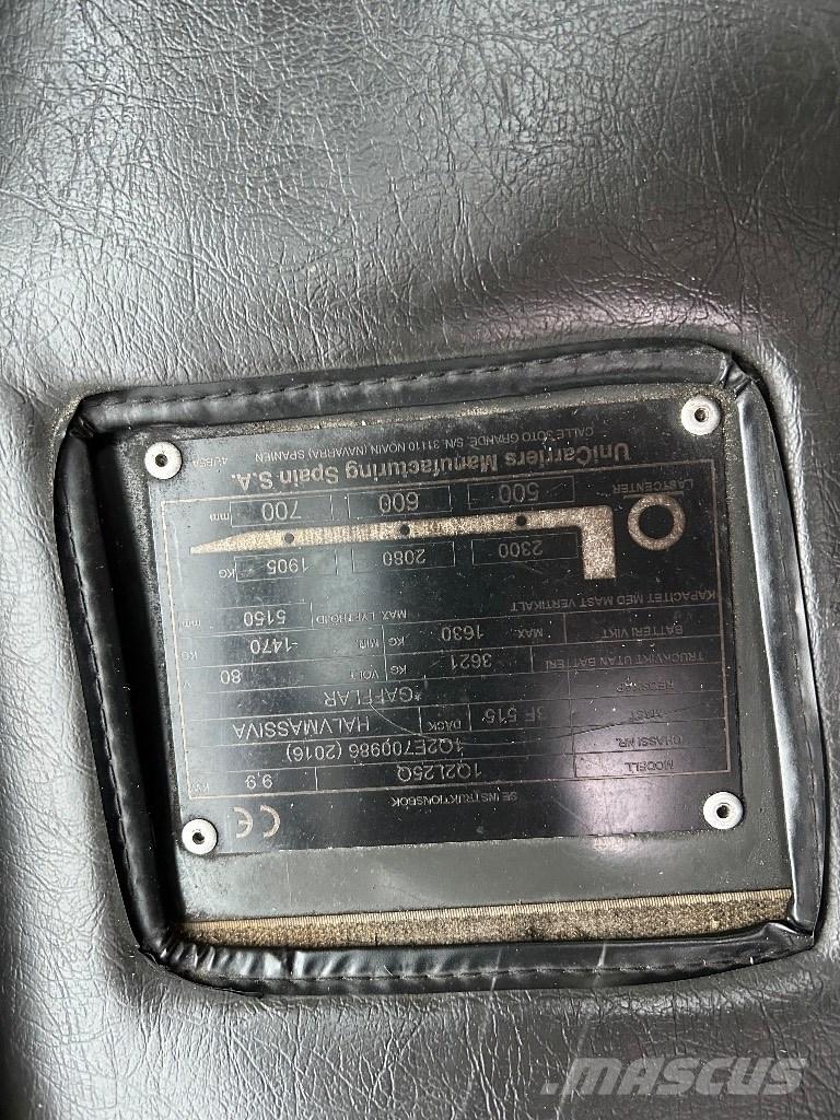 UniCarriers L25Q Electric forklift trucks