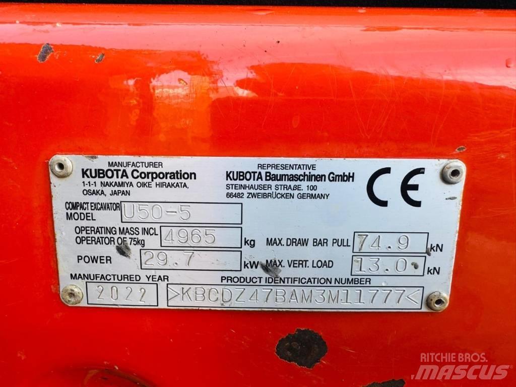 Kubota U50-5 Mini excavators < 7t