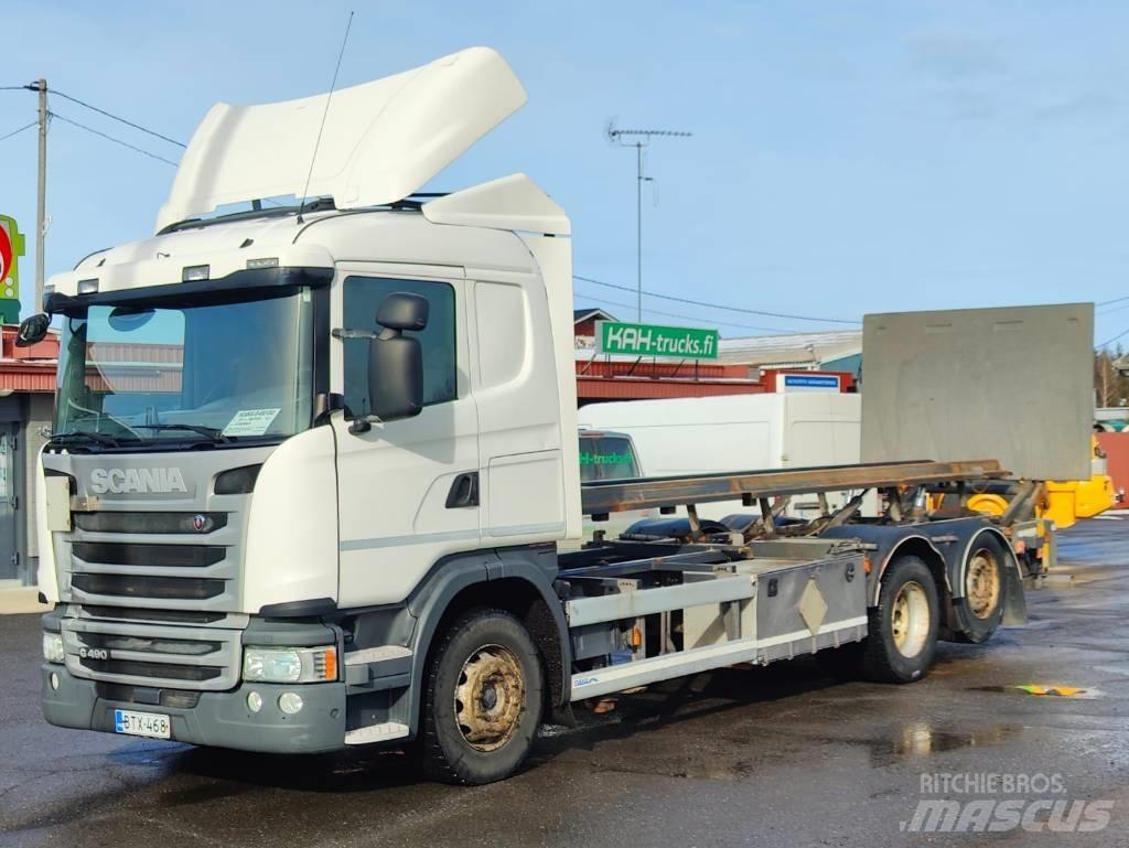Scania G 490 Containerframe/Skiploader trucks