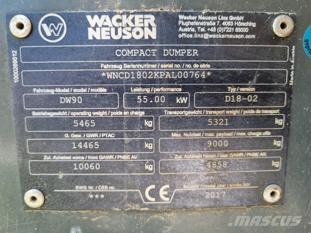 Wacker Neuson DW 90 Site dumpers