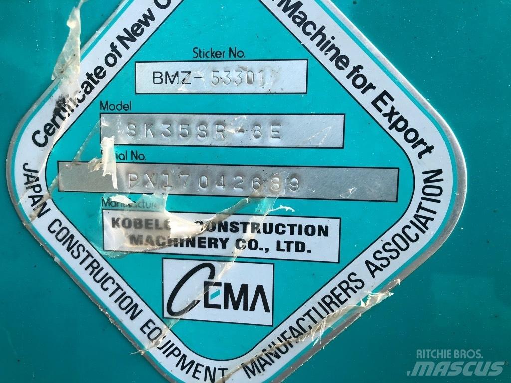 Kobelco SK 35 SR-6E Mini excavators < 7t