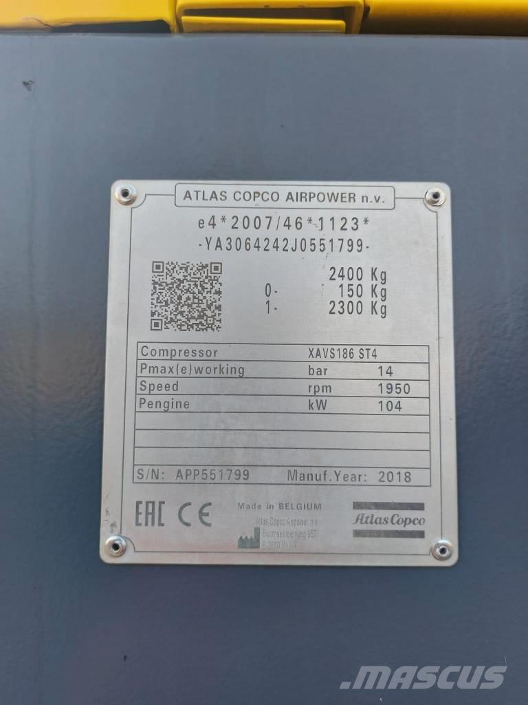 Atlas Copco XAVS186 Compressors