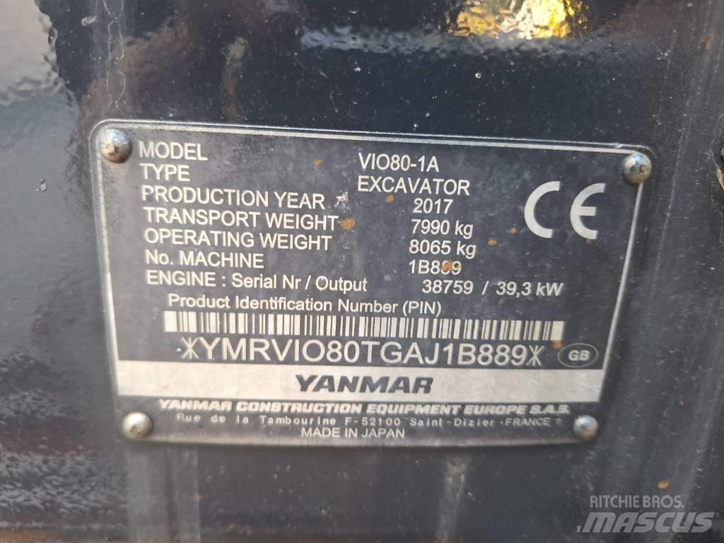 Yanmar Vio 80-1A Midi excavators  7t - 12t