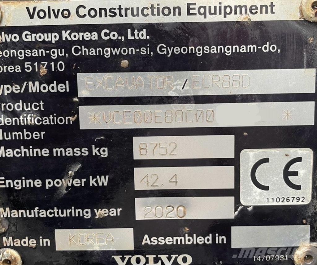 Volvo ECR 88 D PRO Midi excavators  7t - 12t