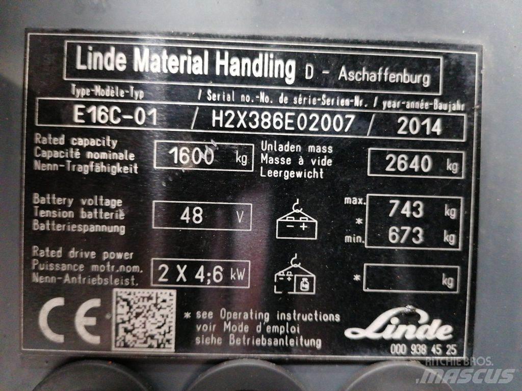 Linde E16C-01 Electric forklift trucks