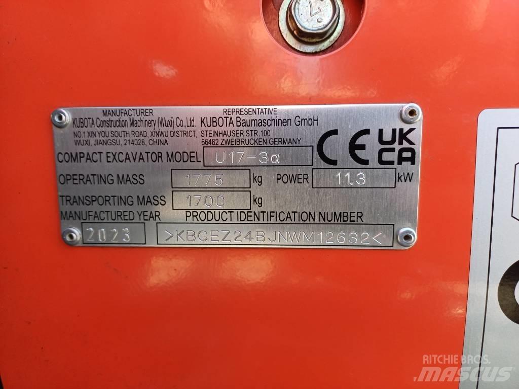 Kubota U 17-3 Mini excavators < 7t