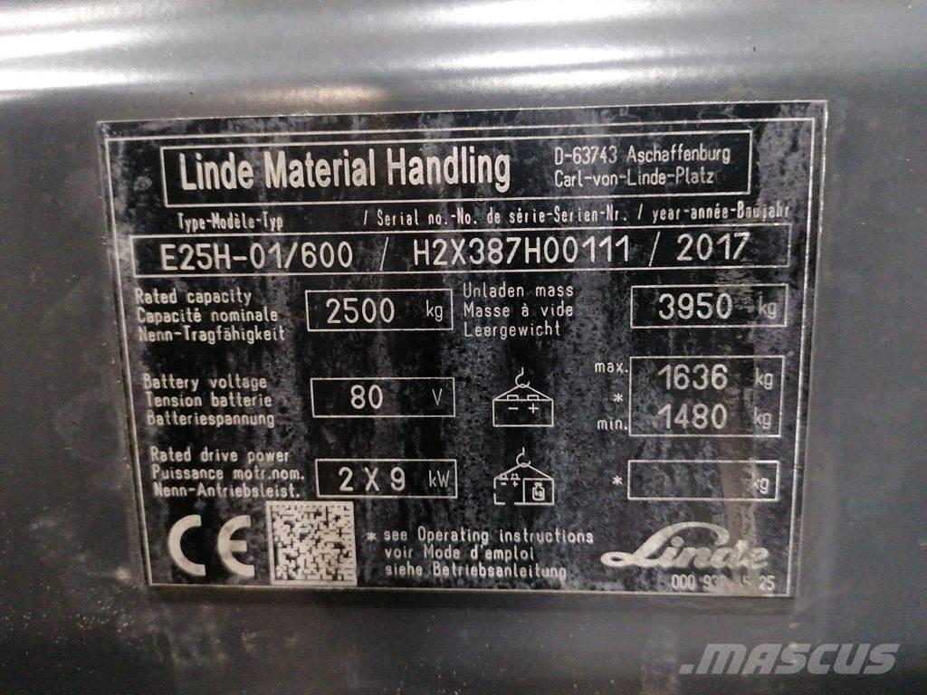 Linde E25H-01/600 Electric forklift trucks