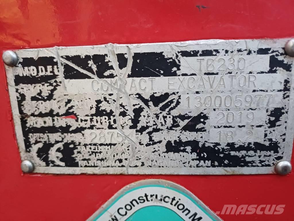 Takeuchi TB 230 Mini excavators < 7t