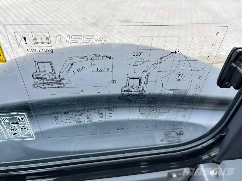  **SOLD** Kubota U 55-4 Mini excavators < 7t