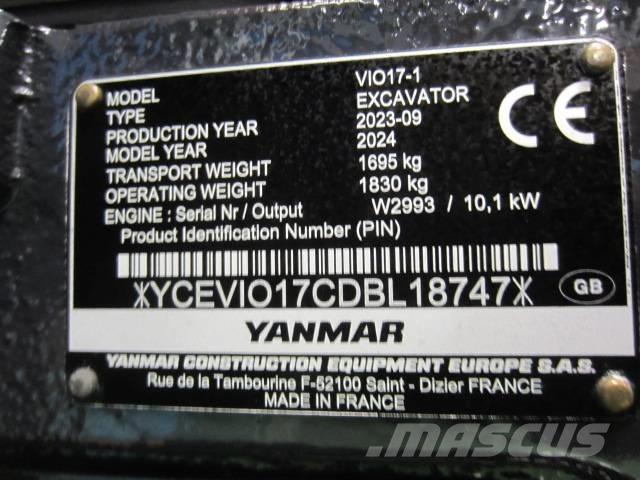 Yanmar Vio 17 Mini excavators < 7t