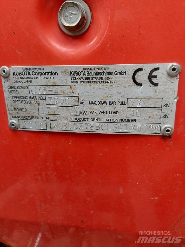 Kubota U 36-4 Mini excavators < 7t