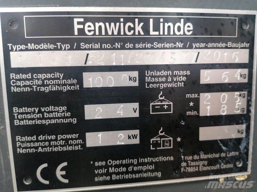 Linde L10B Pedestrian stacker