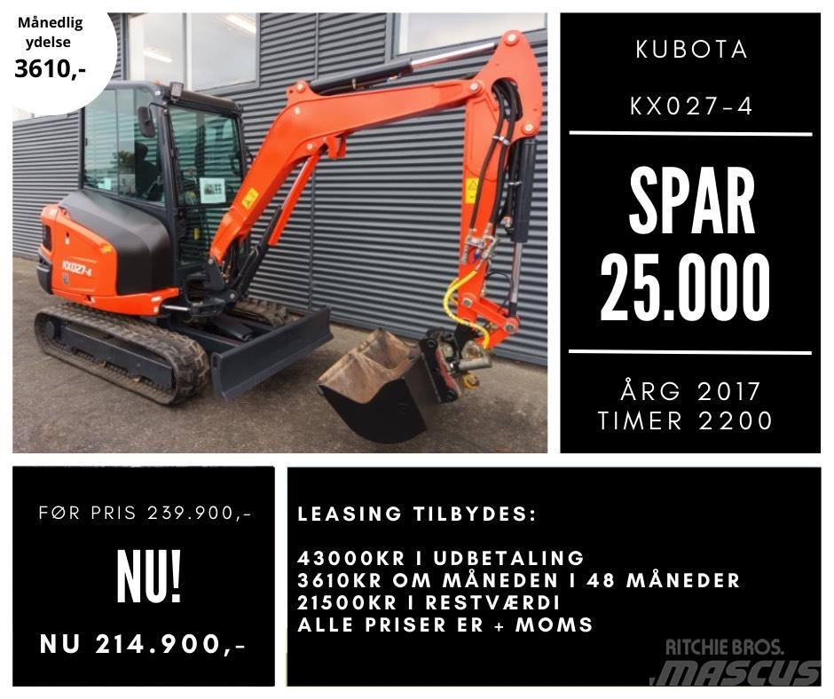 Kubota kx027-4 Mini excavators < 7t