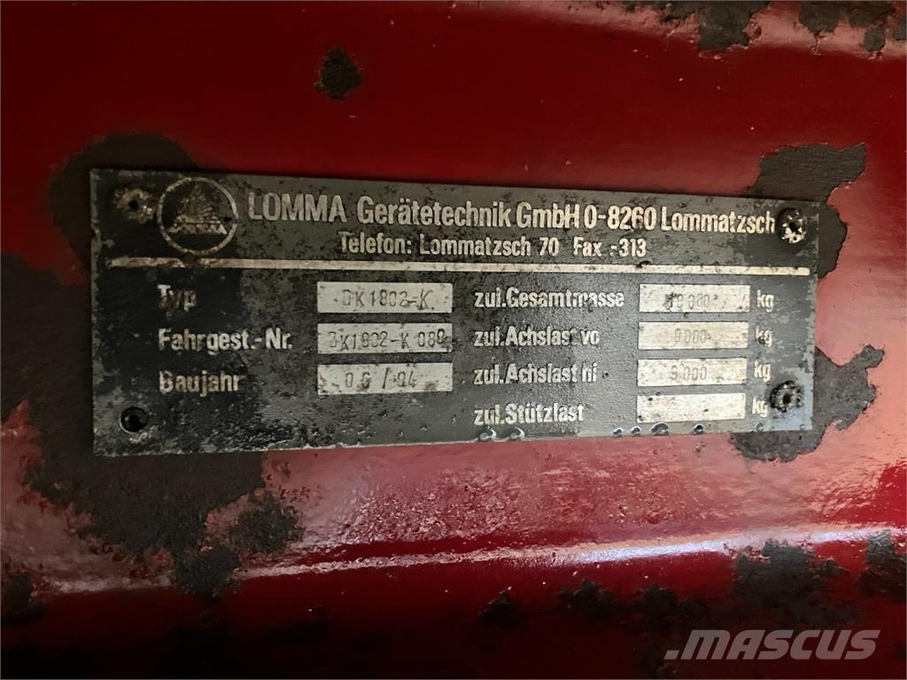 Lomma DK 1802-K Other farming trailers