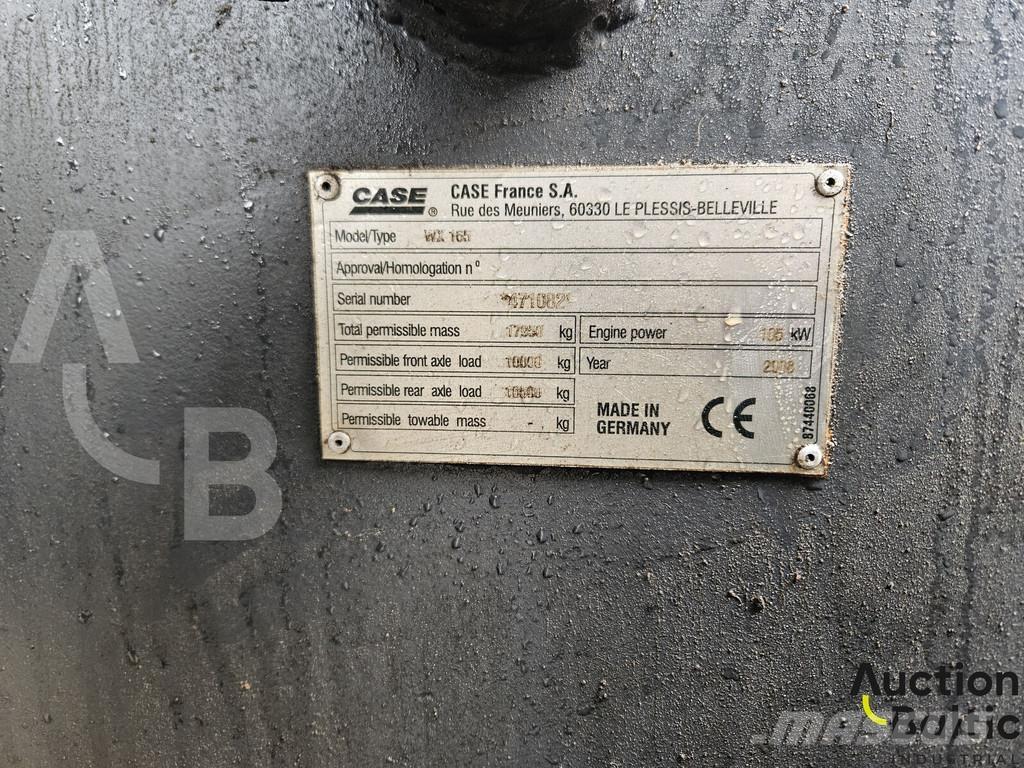 CASE WX 165 Wheeled excavators