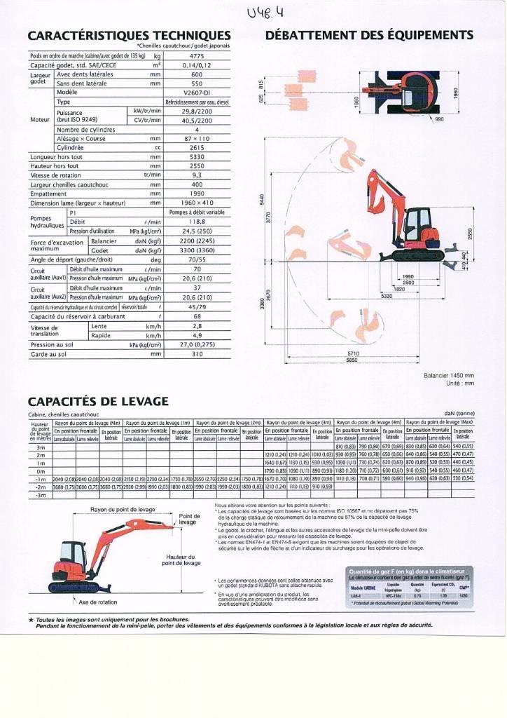 Kubota U 48-4 Mini excavators < 7t