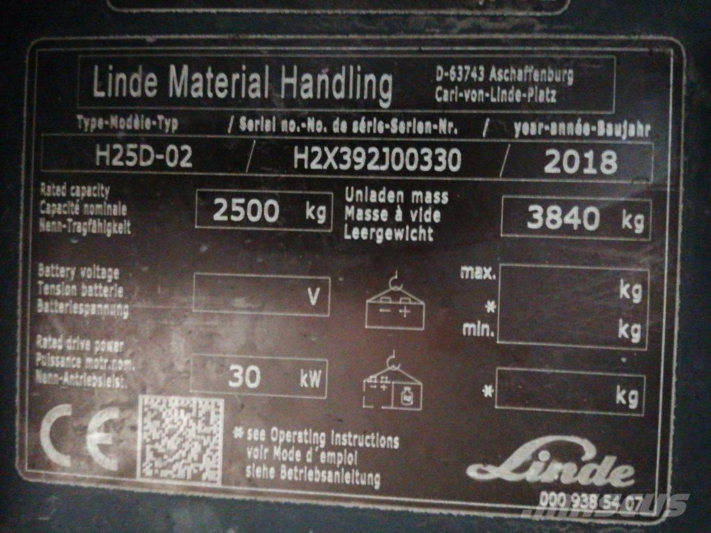 Linde H25D-02 Diesel trucks