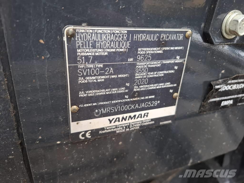 Yanmar SV 100-2A Midi excavators  7t - 12t