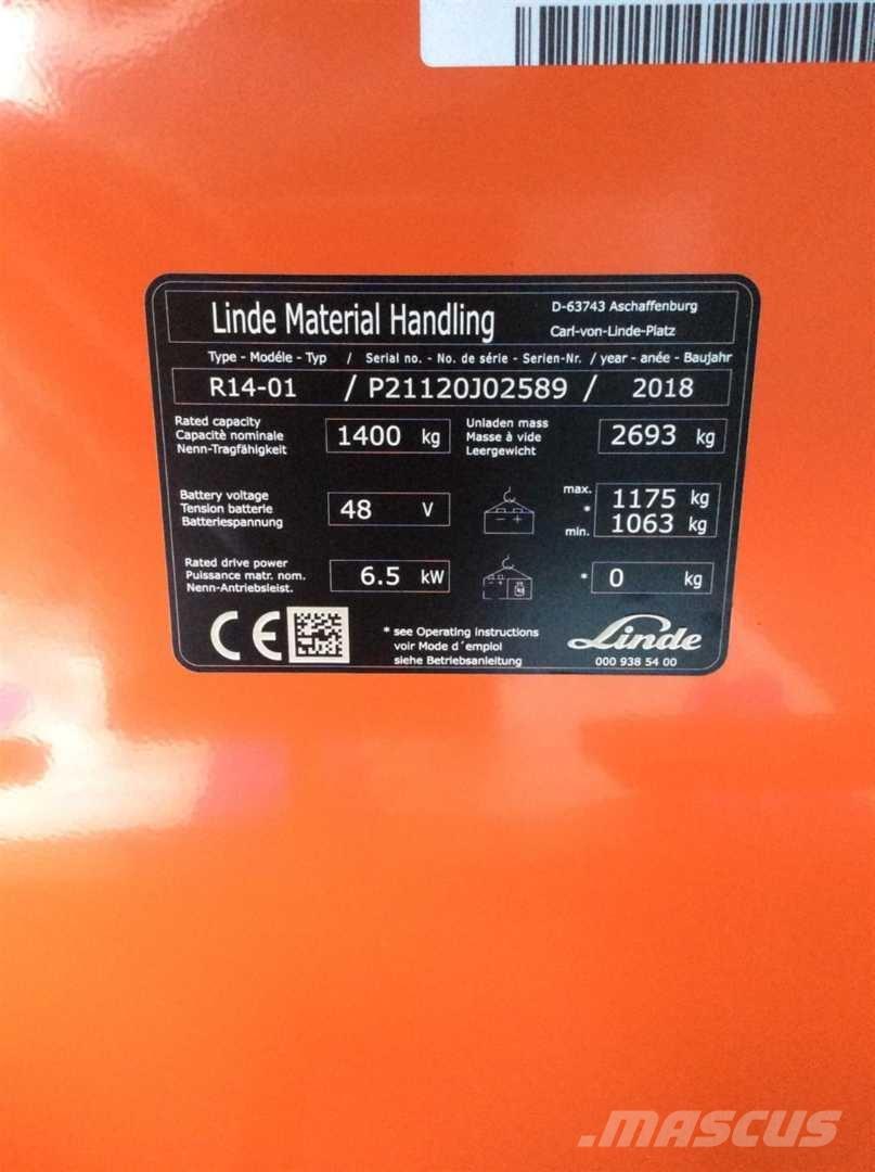 Linde R14 Reach truck