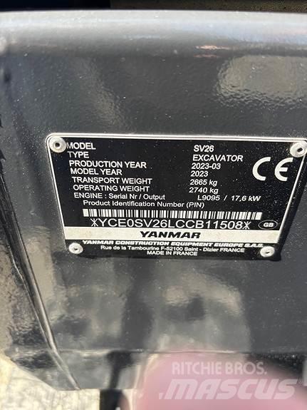 Yanmar SV26 Mini excavators < 7t