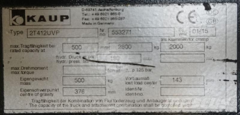 Kaup 2T412UVP Other components