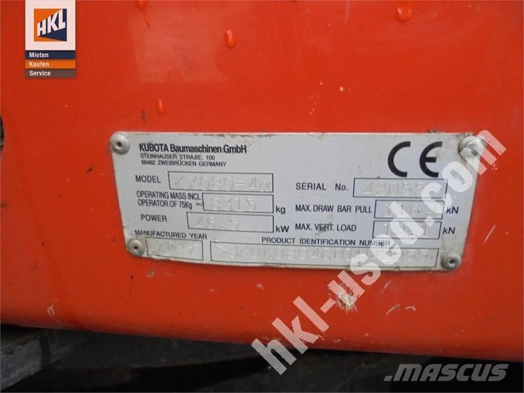 Kubota KX 080-4 Mini excavators < 7t
