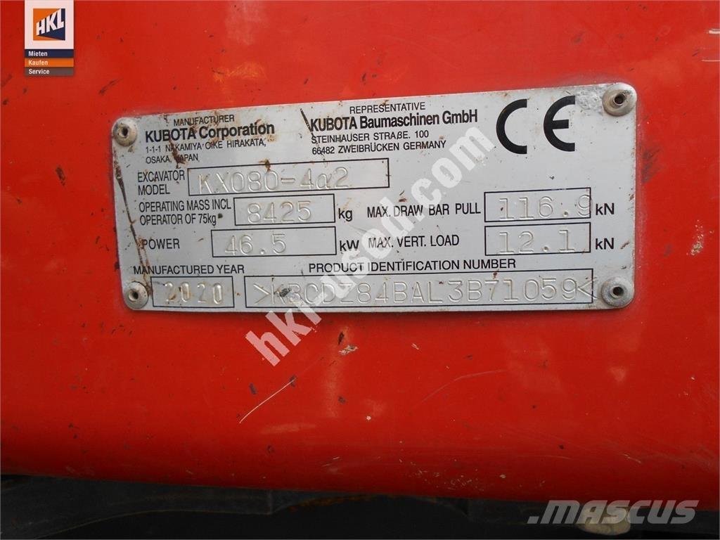 Kubota KX 080-4 Mini excavators < 7t