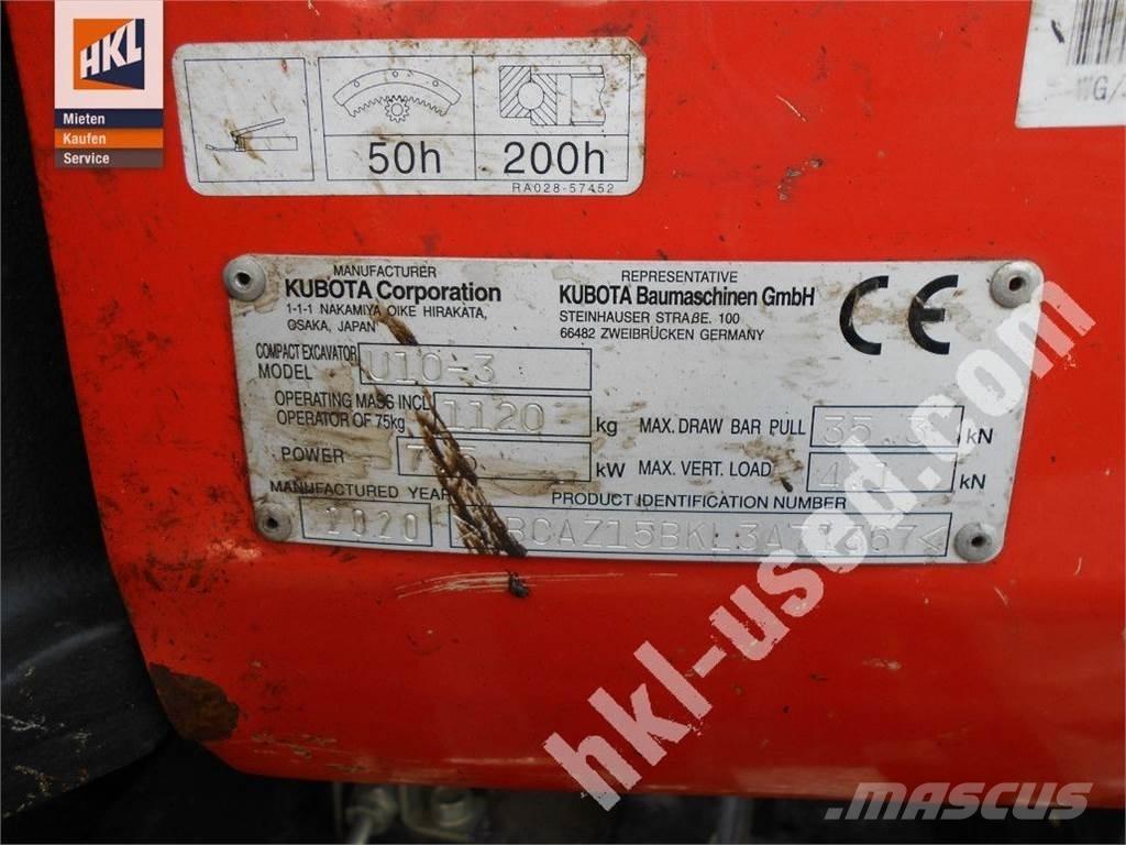 Kubota U 10-3 Mini excavators < 7t