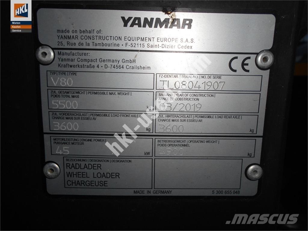Yanmar V 80 Wheel loaders