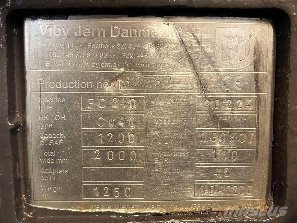  2000 mm Tiltskovl Buckets