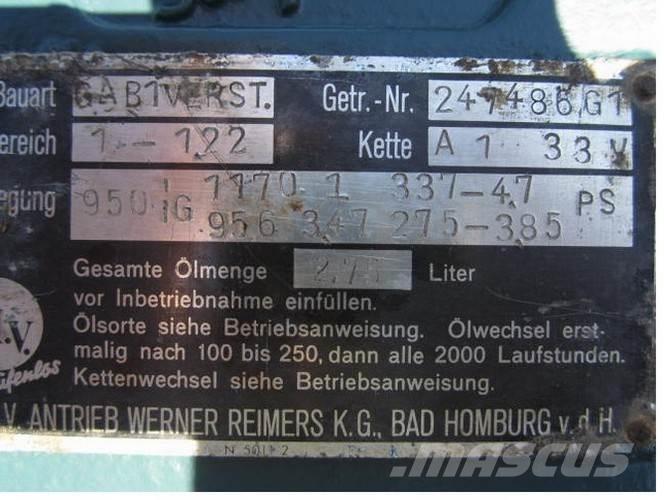  P.I.V. gear Type GA B1VERST Gearboxes