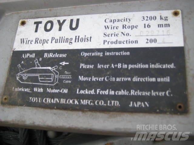  Rope pulling hoist - 3 stk. Winches, hoists and material lifts