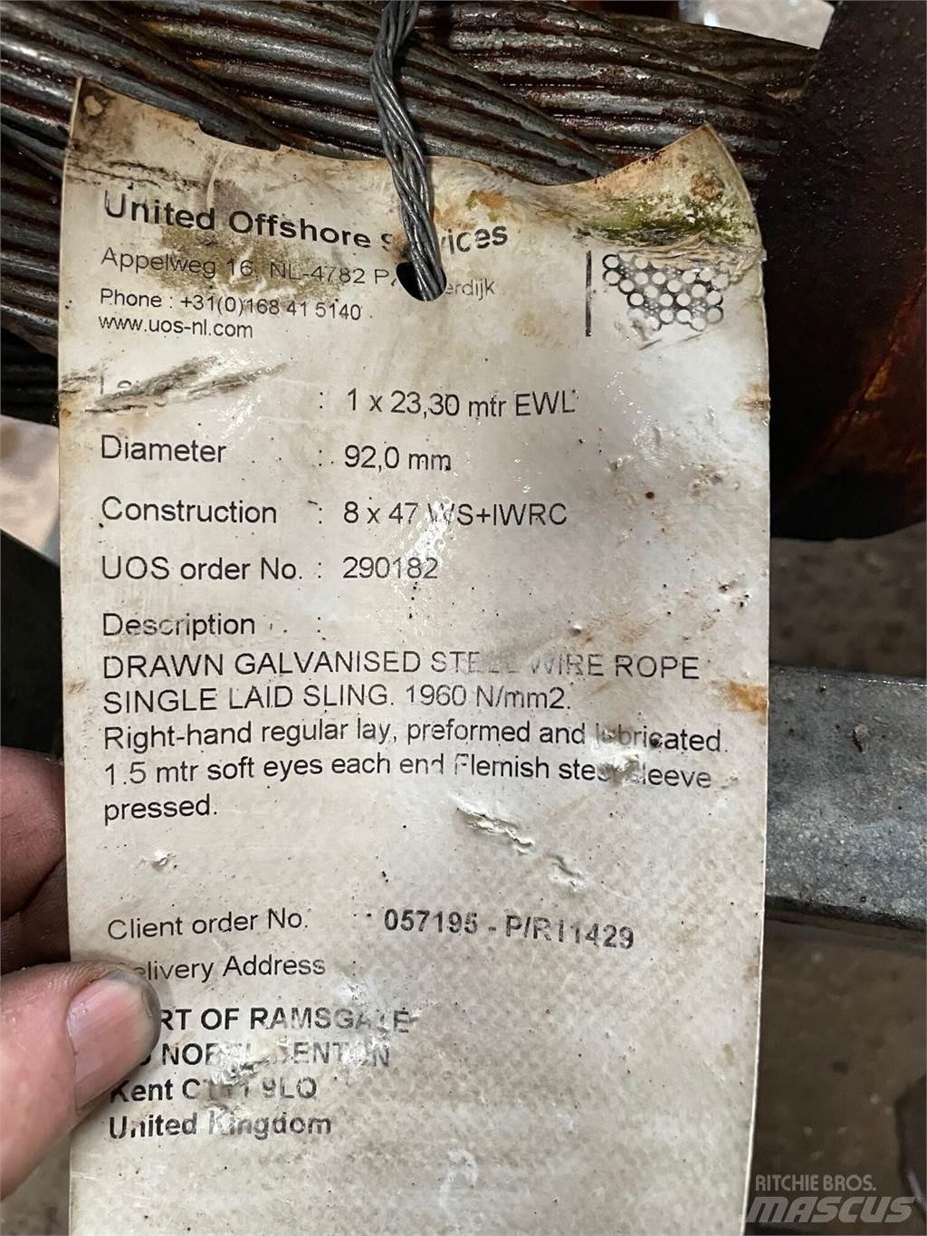  Wirestroppe - 2 stk. Crane spares & accessories